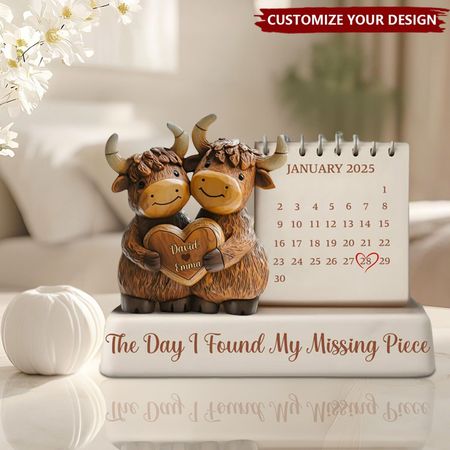 The Day I Found My Missing Piece - Personalized Couple Acrylic Plaque